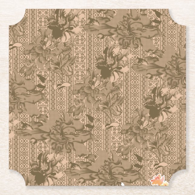 Vintage Floral Coaster Set | Neutral Luxe (Front)