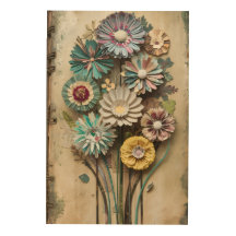 Vintage Floral Collage: A Timeless Beauty