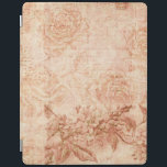 Vintage Floral Collage iPad Cover<br><div class="desc">Grungy engraved roses and hydrangeas,  vintage postcard script and music in sepia tones.</div>