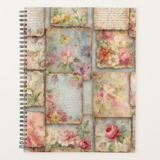 Vintage Floral Collage Planner