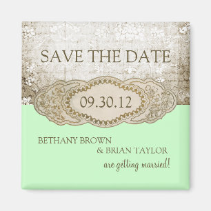 Vintage Floral Collection Save the Date Magnet