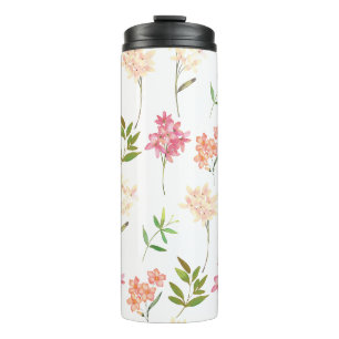 Vintage floral cottage traditional flowers thermal tumbler