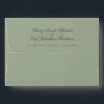 Vintage Floral Crest Olive Sage Monogram Wedding Envelope<br><div class="desc">***this design is part of a collection*** Transport your wedding guests back in time with elegance and charm. This stunning collection encapsulates a sophisticated elegant vintage style with intricately woven botanical floral wreath framing your personalized monograms. - Formal vintage style with monogrammed floral wreaths - Comprehensive wedding collection including invitations,...</div>