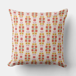 Vintage Floral Cushion Red, Pink, Yellow Flowers