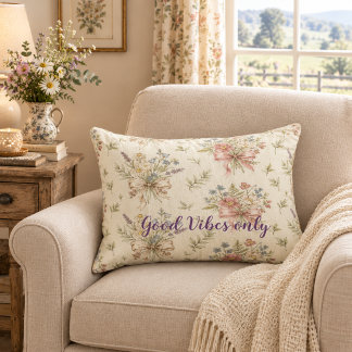 Vintage Floral Custom Accent Pillow