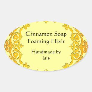 Vintage Floral Custom Canning or Soap Label Yellow