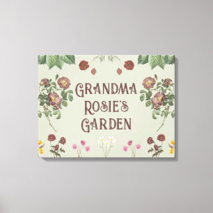 Vintage Floral Custom Display Garden Canvas Print