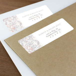 Vintage Floral Custom Return Adresse Lily Morris