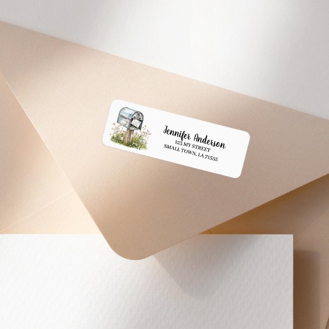 Vintage Floral Cute Mailbox Address Label (Creator Uploaded)