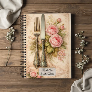 Vintage Floral Cutlery Notebook