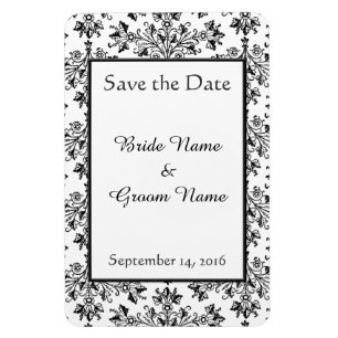 Vintage Floral Daisy Save the Date Magnet