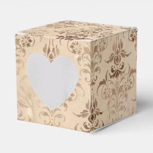 Vintage Floral Damask Favor Box