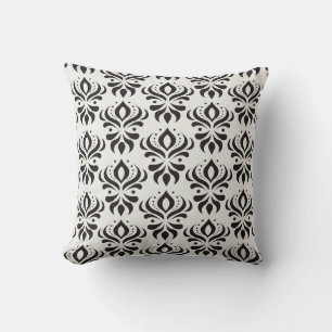 Vintage floral damask seamless pattern. Elegant ab Throw Pillow