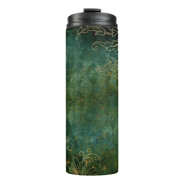 Vintage Floral Damask Thermal Tumbler (Front)
