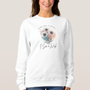 Vintage Floral Dandelion Wish Trendy Botanical Sweatshirt