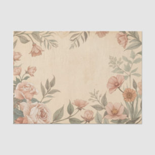 Vintage Floral Decoupage Paper   Cottagecore Botan