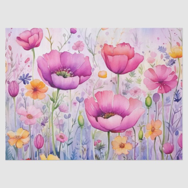 Vintage Floral Decoupage Tissue Paper (Front)