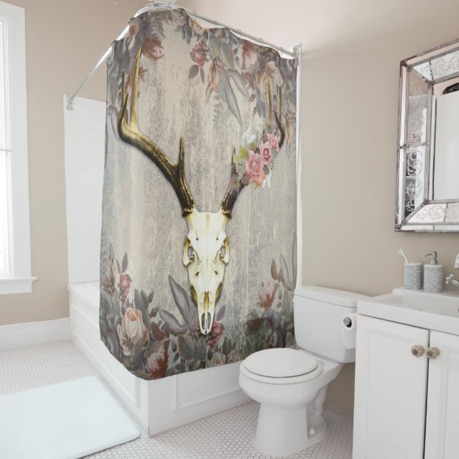 Vintage Floral Deer Skull (In Situ)