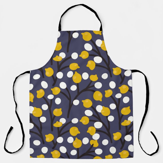 Vintage floral delicate botanical pattern. apron (Front)