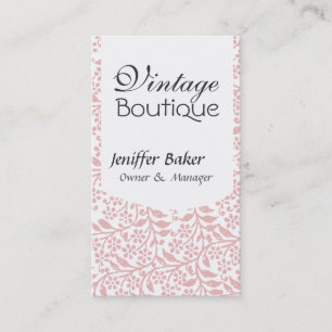 Vintage Floral Design Business Card