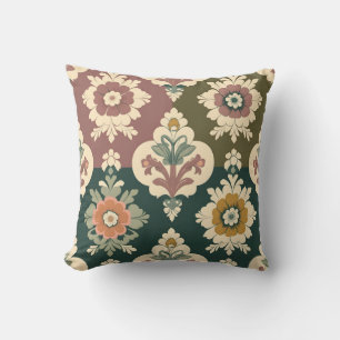 vintage floral design throw pillow