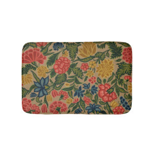 Vintage Floral Designer Garden Artwork Bath Mat