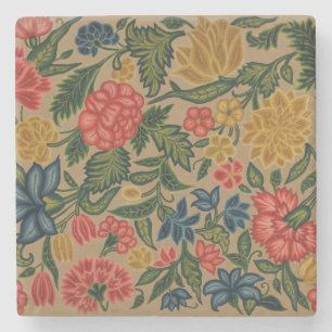 Vintage Floral Designer Garden Artwork Stone Coaster