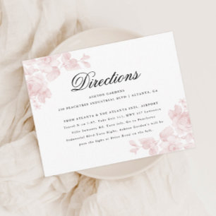 Vintage floral   Directions card