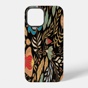 Vintage Floral Doodle: Oriental Design. iPhone 12 Case