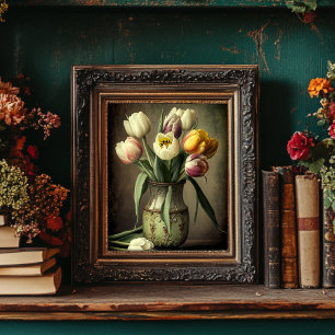 Vintage Floral Downloadable Art - Spring Tulips Poster