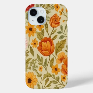 vintage Floral Dream Wildflower art iPhone 15 Case