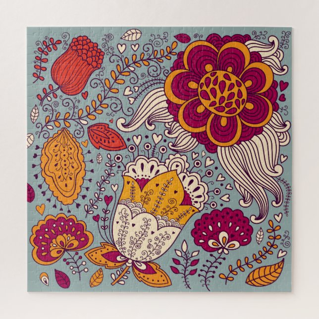 Vintage Floral Elegant Background Jigsaw Puzzle (Vertical)