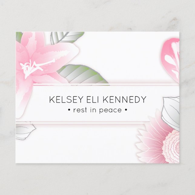 vintage floral elegant funeral (Front)