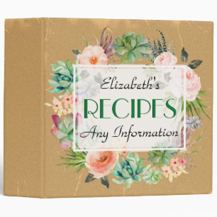 Vintage Floral Elegant Modern Binder