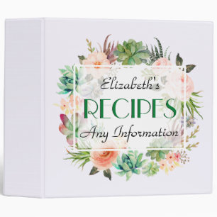 Vintage Floral Elegant Modern Magnolia Colour Binder