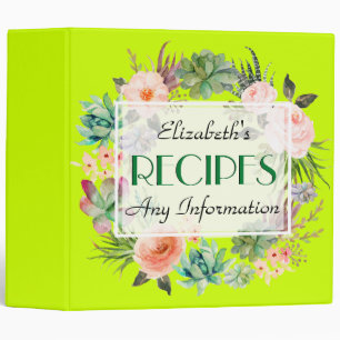 Vintage Floral Elegant Modern Volt Colour Binder