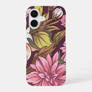  Vintage Floral Elegant Pink Dahlia Phone Case