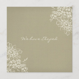 Vintage Floral Elopement Announcement Cards
