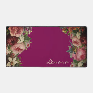 Vintage floral encadré rose ancien
