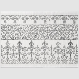 Vintage Floral Ephemera Decoupage Pattern Tissue Paper