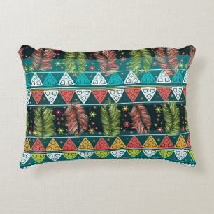 vintage floral ethnic seamless pattern in doodle s accent pillow