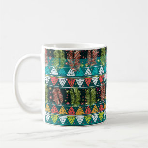 vintage floral ethnic seamless pattern in doodle s coffee mug