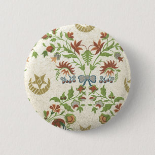 Vintage Floral Fabric (160) 2 Inch Round Button