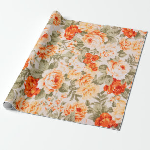 Vintage floral fabric wrapping paper