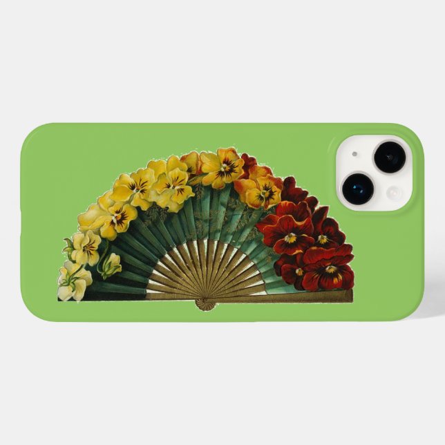 Vintage Floral Fan Case-Mate iPhone Case (Back (Horizontal))