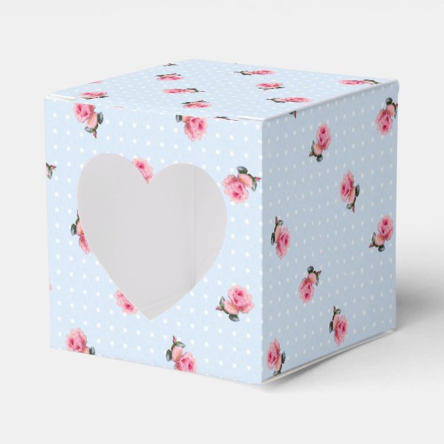 Vintage floral favor box (Front Side)