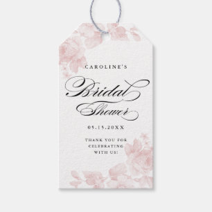 Vintage floral favour tag