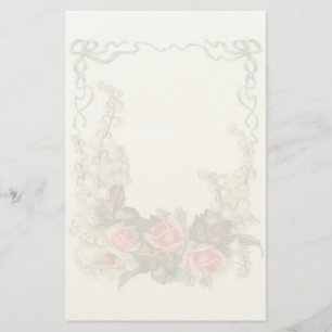 Vintage Floral Felt Stationery