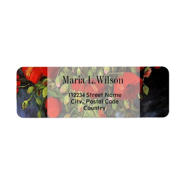 Vintage floral fine art  address labels (Front)