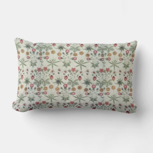 Vintage Floral Flowers William Morris Daisy Lumbar Pillow